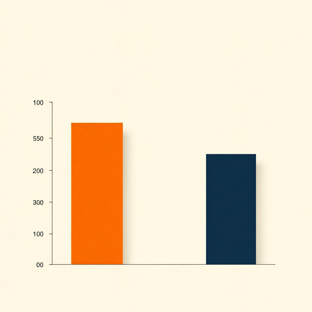 Minimal editorial statistics graphic