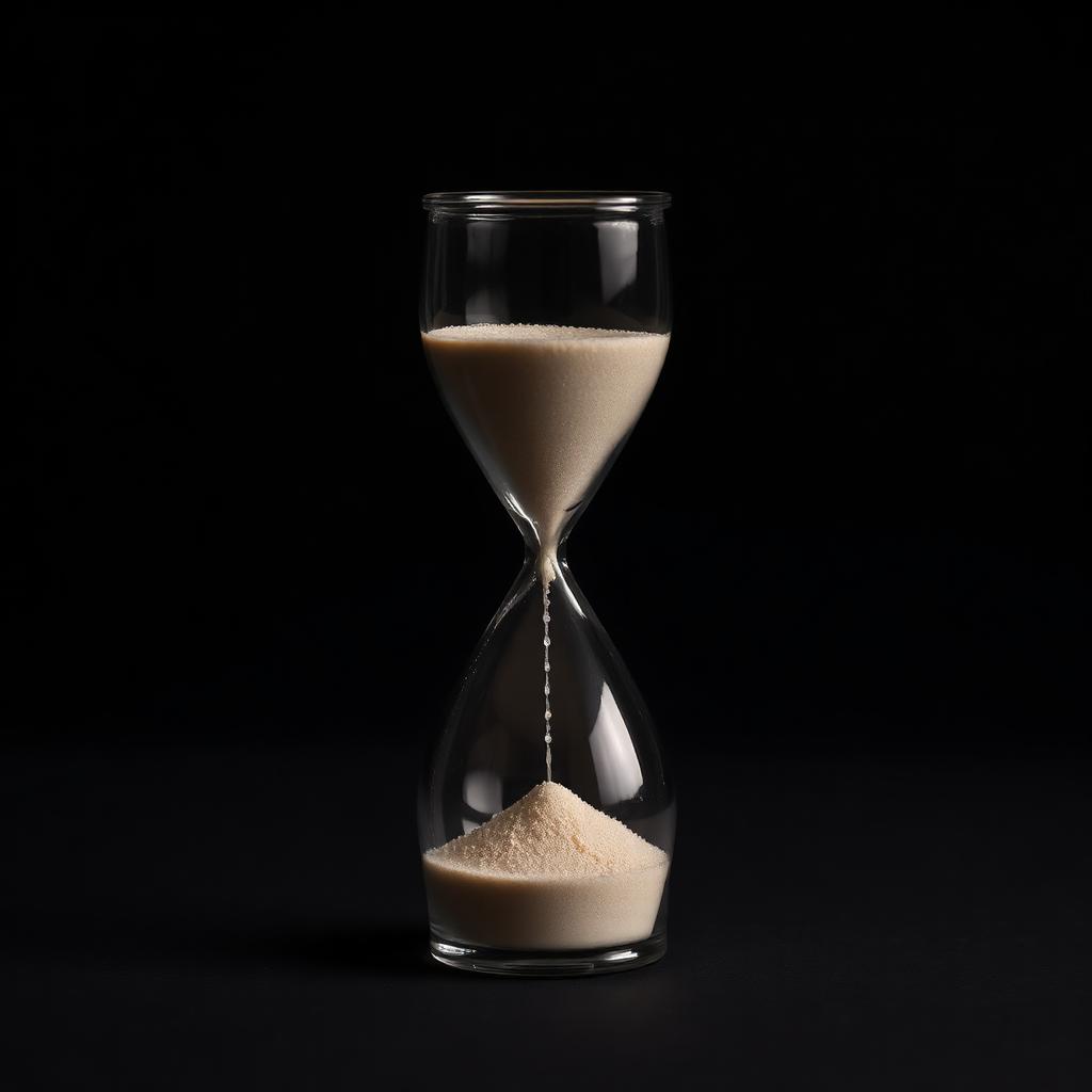 Hourglass on a dark background